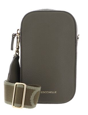 COCCINELLE Tebe Hi-Tech Accessoire Grained Leather Umhängetasche Laurel Green