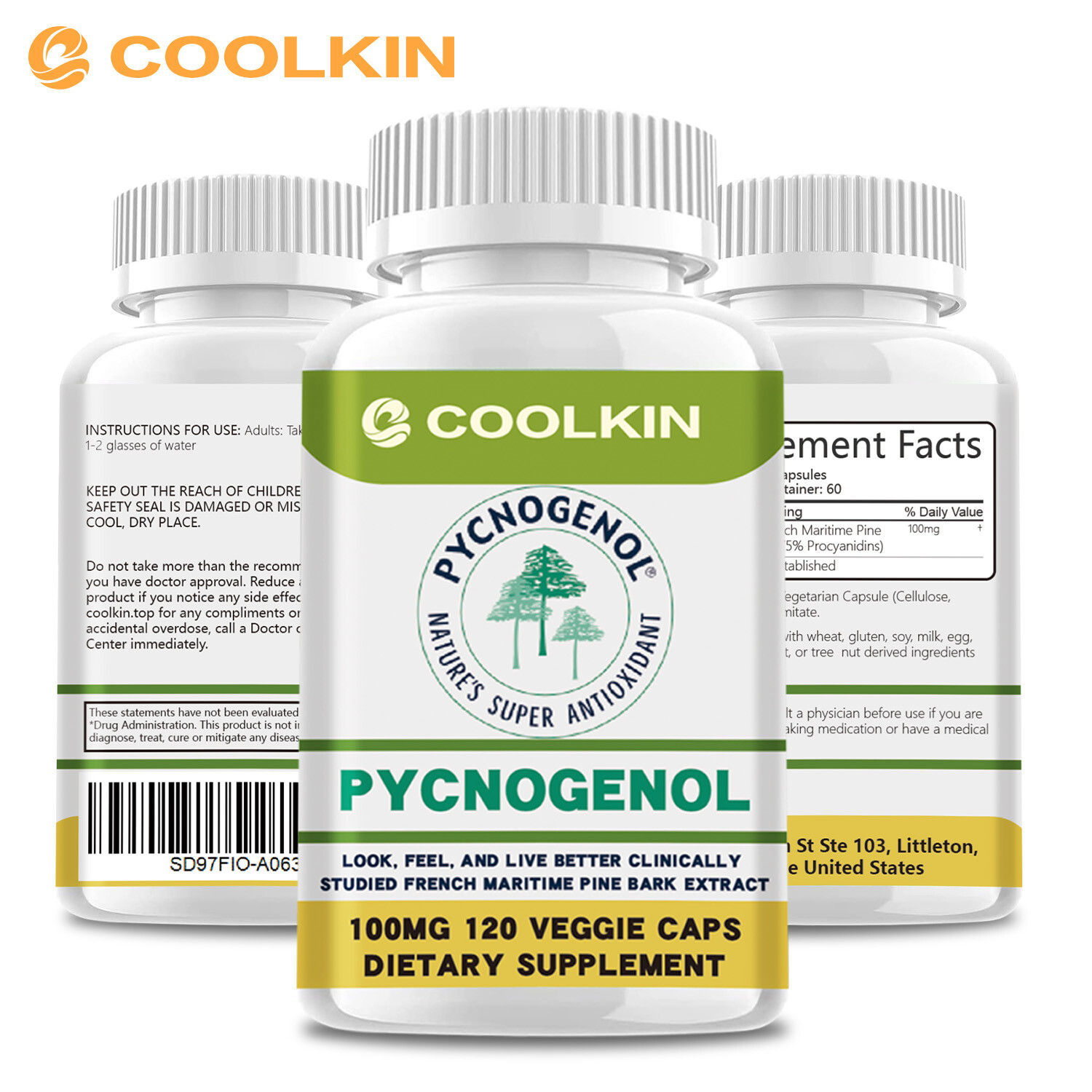 Pycnogenol 100mg - Apoyo a la salud del corazón y la piel y antioxidante, apoyo inmunológico