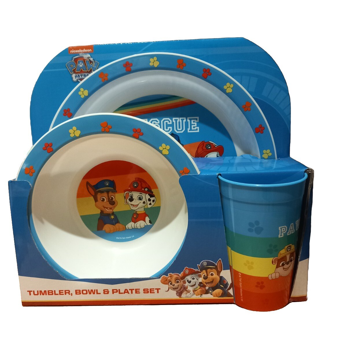 PAW Patrol Kids Tableware Set – Piece Reusable Plate, Bowl Cup - Main Image