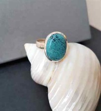 Solid 925 Sterling Silver Turquoise Ring Gemstone Jewlry Gift For Her A 33