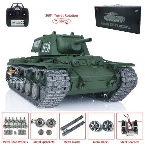 1/16 Henglong 7.0 Soviet KV-1 IR BB RC Tank 3878 Metal Track 360° Rotation FPV - Picture 5 of 12