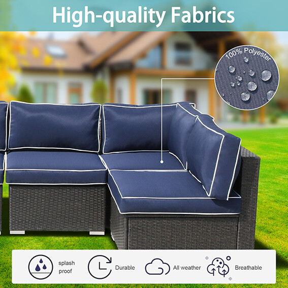 14 PCs Patio Furniture Chair Cushion Cover Set Replacement Outdoor