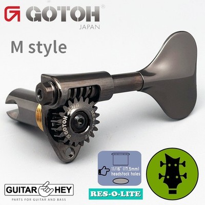NEW Gotoh GRL510M-12 RES-O-LITE Bass 4-String SET, 11/16'' Tuners 2x2 - COSMO BK
