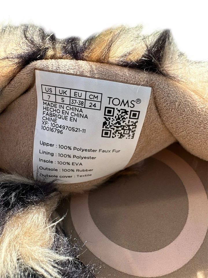 Chinelos veganos femininos TOMS Susie Eva pele sintética natural escuro tamanho 7 - Imagem 3 de 4