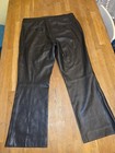 Theory Women’s Black Leather Cropped Pants Size 10 — photo 2