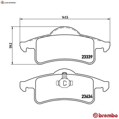 BREMSBELAGSATZ SCHEIBENBREMSE P 37 006 FÜR JEEP CHEROKEE/GRAND/II ERH/MX 4.0L