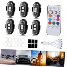 6PCS Wireless LED Strobe Lights with Remote Control, Wireless LED Warning