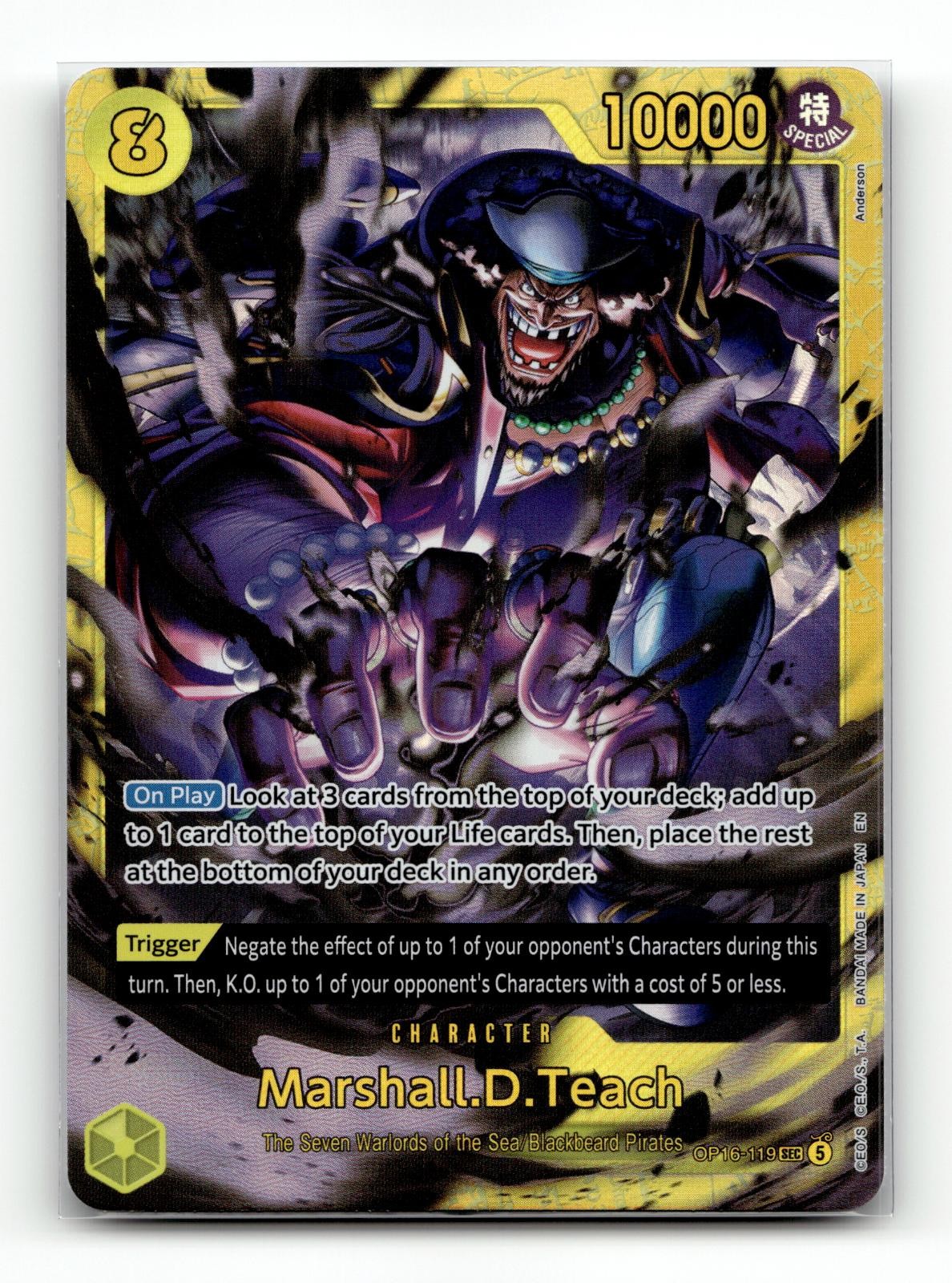 Marshall.D.Teach (119) OP16-119 Secret Rare The Time of Battle One Piece Foil NM
