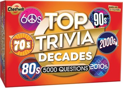 Cheatwell Spiele Top Quiz Jahrzehnte Quizspiel - 5000 Fragen zum Testen... 
