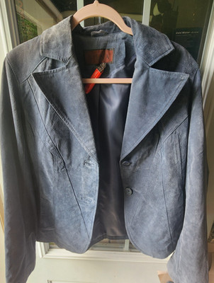Siena Suede Leather  blazer jacket Womens sz 8 with tags