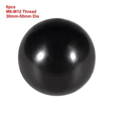6pcs M6-M12 Thread Ball Knob Plastic Round Ball Handle 30-50mm Dia Machine Tools