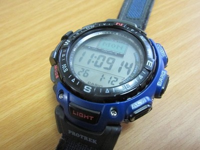 Casio Protrek PRG-40 Blue Used from Japan