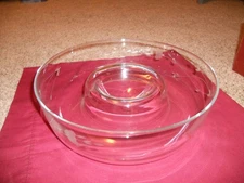Princess House Heritage Crystal Chip and Dip Bowl Server Vintage