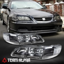 Fits 1998-2002 Honda Accord Blackclear Crystal Corner Headlight Headlamp Lamp Fits 1998-2002 Honda Accord Blackclear Crystal Corner Headlight Headlamp Lamp