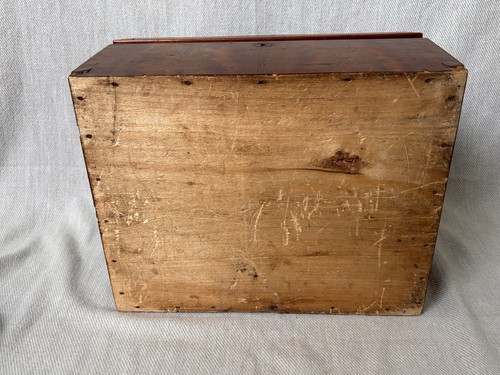 Antike Holzschatulle Mahagoni furniert rechteckig – ca. 19. Jh. - Bild 11 von 11