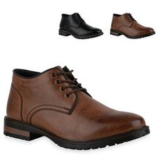 Herren Halbschuhe Blockabsatz Leicht Gefütterte Schuhe 836036 Trendy Neu