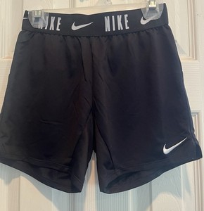 NIKE  Dri Fit black spellout Swoosh sports shorts exercise active wear