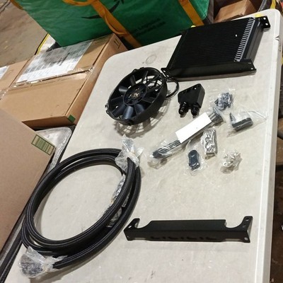 25 Row Oil Cooler Kit For Corvette C5 C6 C7 LS1 LS2 LS3 Cadillac+7''Electric Fan
