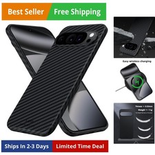 for Google Pixel 10 Pro XL Case Slim Thin Carbon Fiber Design Phone Cover, Ca...