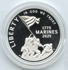 2025 United States Marine Corps Proof Silver Dollar Commemorative Coin - P384