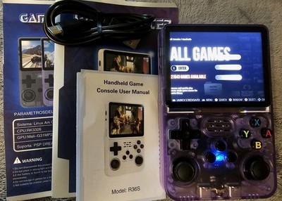 R35S Pro Retro Handheld Purple 156GB Spiele SD