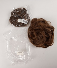 Girlshow Messy Bun Hair Piece Scrunchie Lot of 2 Tousled Updo Extension Brown 6A