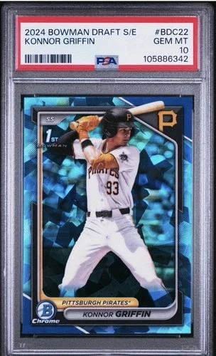 2024 1st Bowman Chrome Sapphire Konnor Griffin PSA 10 Low Population Rookie RC