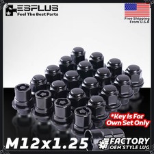 24pc Black M12x1.25 Oem Lug Nut Wheel Lock Combo Mag Seat Fit Nissan Infiniti