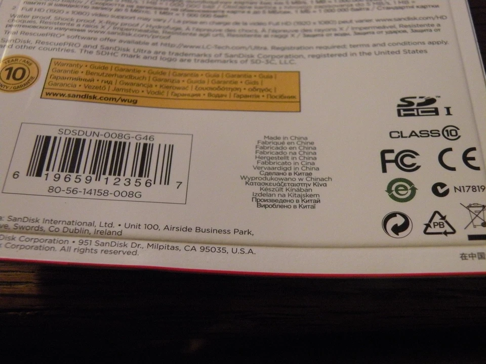 NEW SanDisk 8GB Class 10 Ultra SDHC Card Speed up to 40MB/s HD Video Camera Etc - Image 3 of 3