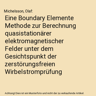Eine Boundary Elemente Methode zur Berechnung quasistationärer elektromagnetisc