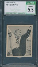 1948 Bowman #95 George McAfee CSG CGC EX+ 5.5 *1001