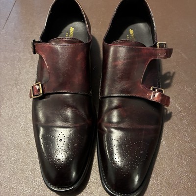 Johnston & Murphy Collection Double-Buckle Monk Strap Dress Shoes 1483 Men 11M