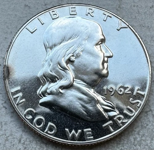 1962 Proof Franklin Half Dollar 90% Silver-INV#8340