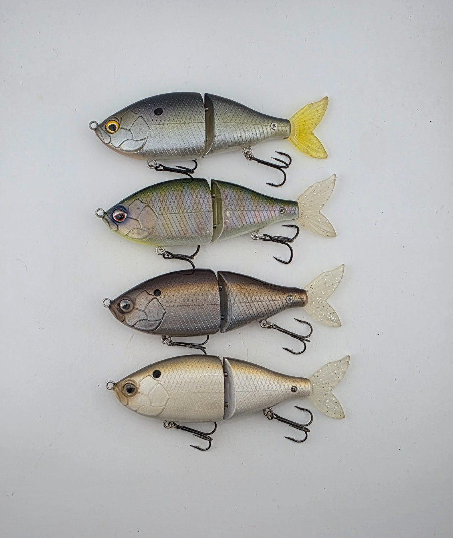 (4) Evergreen ES Flat Jointed Swimbait Custom Painted Fishing Lures Lot of 4 - Image 2