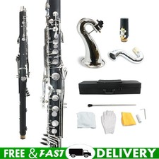 Clarinetto basso basso E Bb piatto clarinetto ebanite livello professionale facile soffiaggio con custodia
