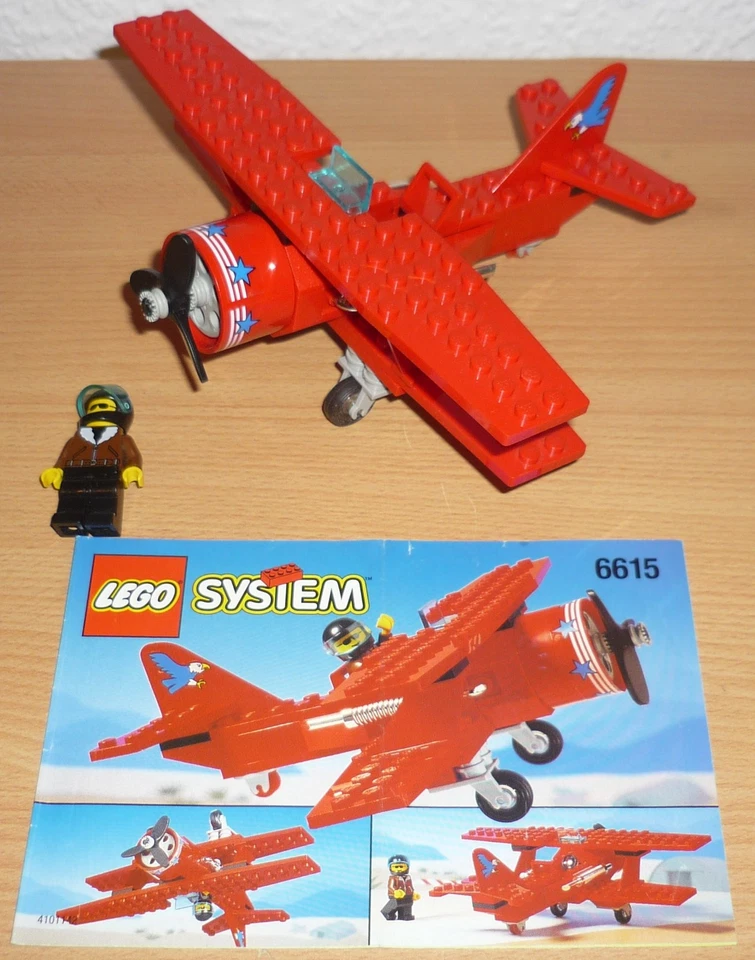 Lego City 6615 Roter Baron (Doppeldecker Flugzeug) v. 1996 + OBA - Bild 1 von 1