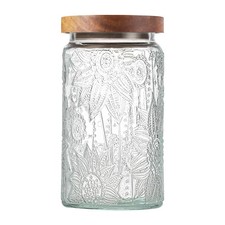 LYXFZQ 34 OZ Vintage Glass Jar with Lid, Airtight Food Storage 34oz-Sunflower