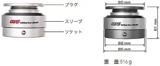 WorksBell RAPFIX II Negro 103020 Liberación Rápida Una Acción Accesorio Jefe NUEVO Foto 2 de 2