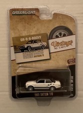 GreenLight Vintage Ad Cars 1:64 1969 Datsun 510 Diecast White/Black Unopened