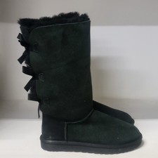 UGG Bailey Bow Tall II Boot Black Womens Size 7M