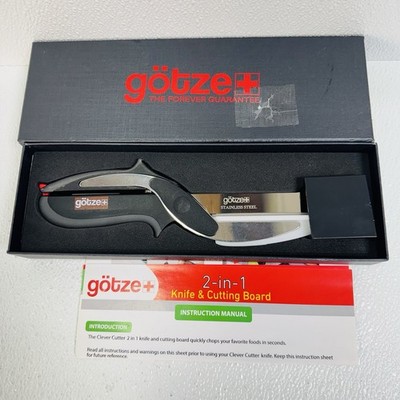 GOTZE Ultimate 2-IN-1 Knife & Scissors Cutting Board Stainless Smart Cutter 