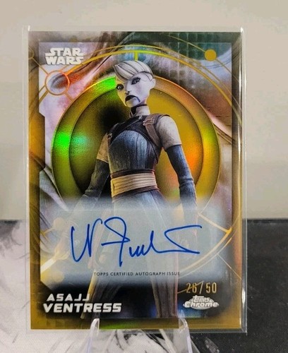 2026 Topps Chrome Star Wars Nika Futterman Asajj Ventress Auto Gold /50