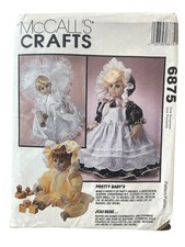 McCall's Crafts 6875 Doll Clothes Wardrobe Party Dress 12-22" Dolls Vintage 1993