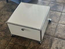 USM Haller Rollwagen, Beistelltisch, Container, Druckertisch, 50x50x33, weiß