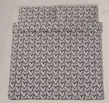 Set piumone matrimoniale e 2 federe IKEA LYKTFIBBLA cuori bianchi e grigi raro sigillato