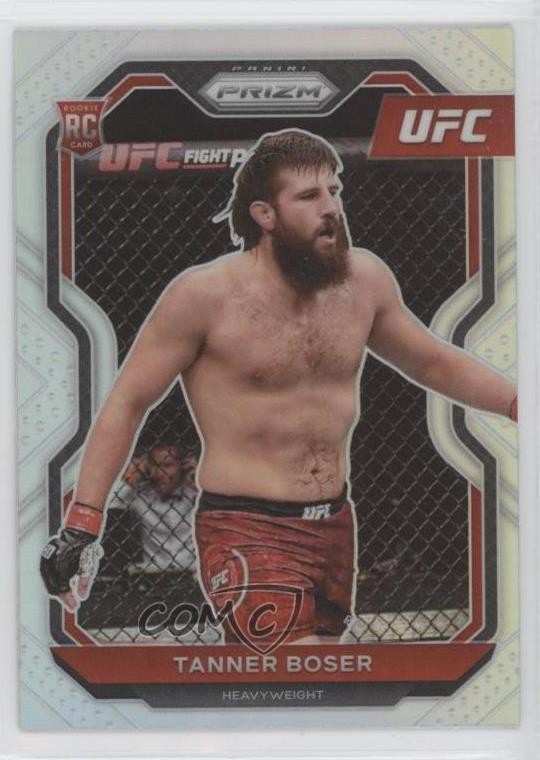 2021 Panini Prizm UFC Silver Prizm Tanner Boser #91 Rookie RC