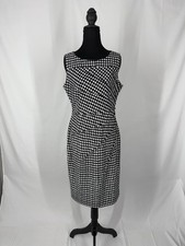 Calvin Klein Houndstooth Sheath Dress Color Black/White Size 8 Style CD9CPB4P