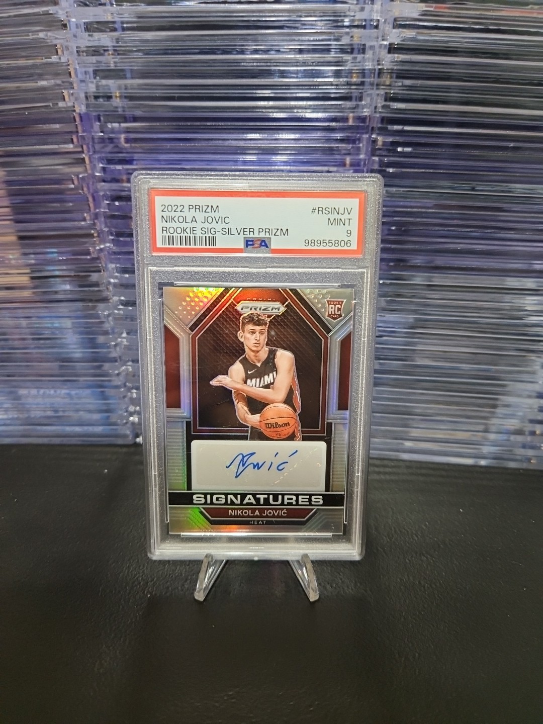 NIKOLA JOVIC 2022 PANINI PRIZM ROOKIE SIGNATURES AUTO PSA MINT 9!!!