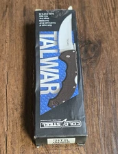 Cold Steel Talwar Tri-Ad Lock Folding Knife 4in Satin Straight Back - CS-21TTL