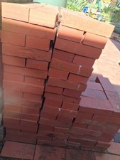 360 Red Block Pavers, Straight Edged, Unused But Weathered